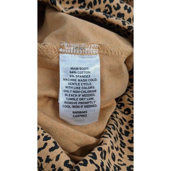 BP. Womens Size XXS Tan Animal Print Stretch Pull On Activewear Biker Shorts - Picture 6 of 6